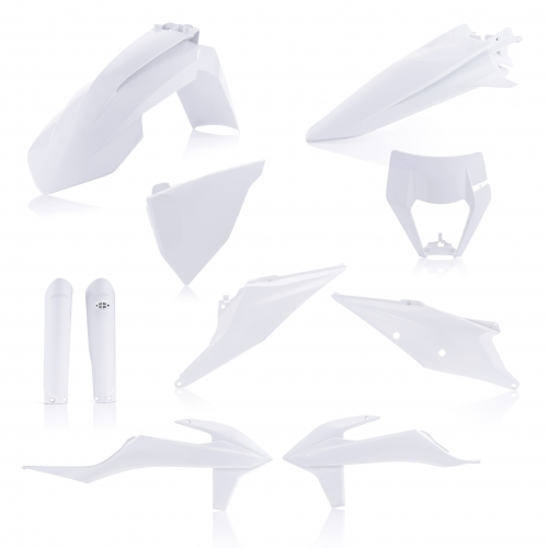 KIT PLÁSTICOS COMPLETO ACERBIS KTM EXC / EXC-F 2020 - 2021 - BRANCO